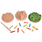 Drevená Montessori hračka – Melón s červíkmi
